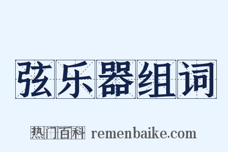 弦乐器组词是什么意思的图片